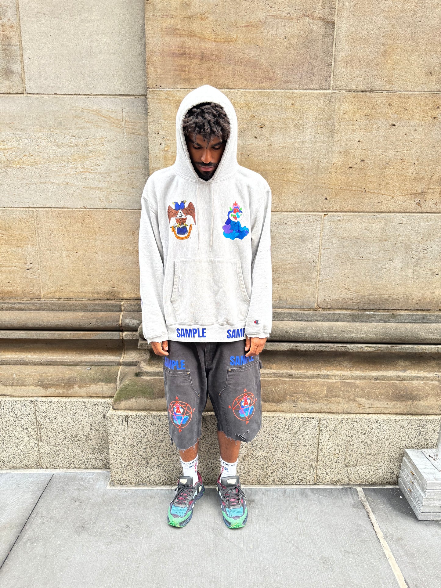 Lustful nights thrashed reverse weave hoodie (Sample)