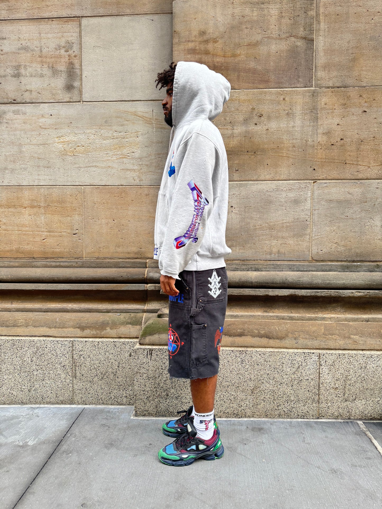 Lustful nights thrashed reverse weave hoodie (Sample)