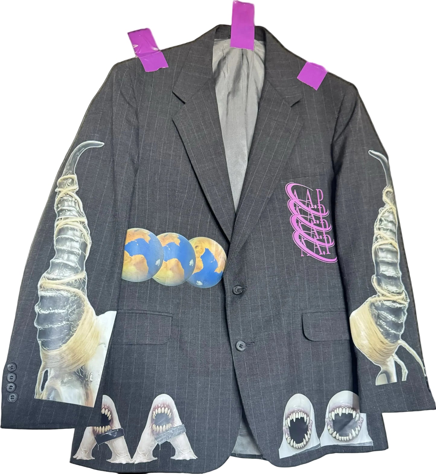 “New Generation” Wool Pinstripe Suit (Frenemies Collection)