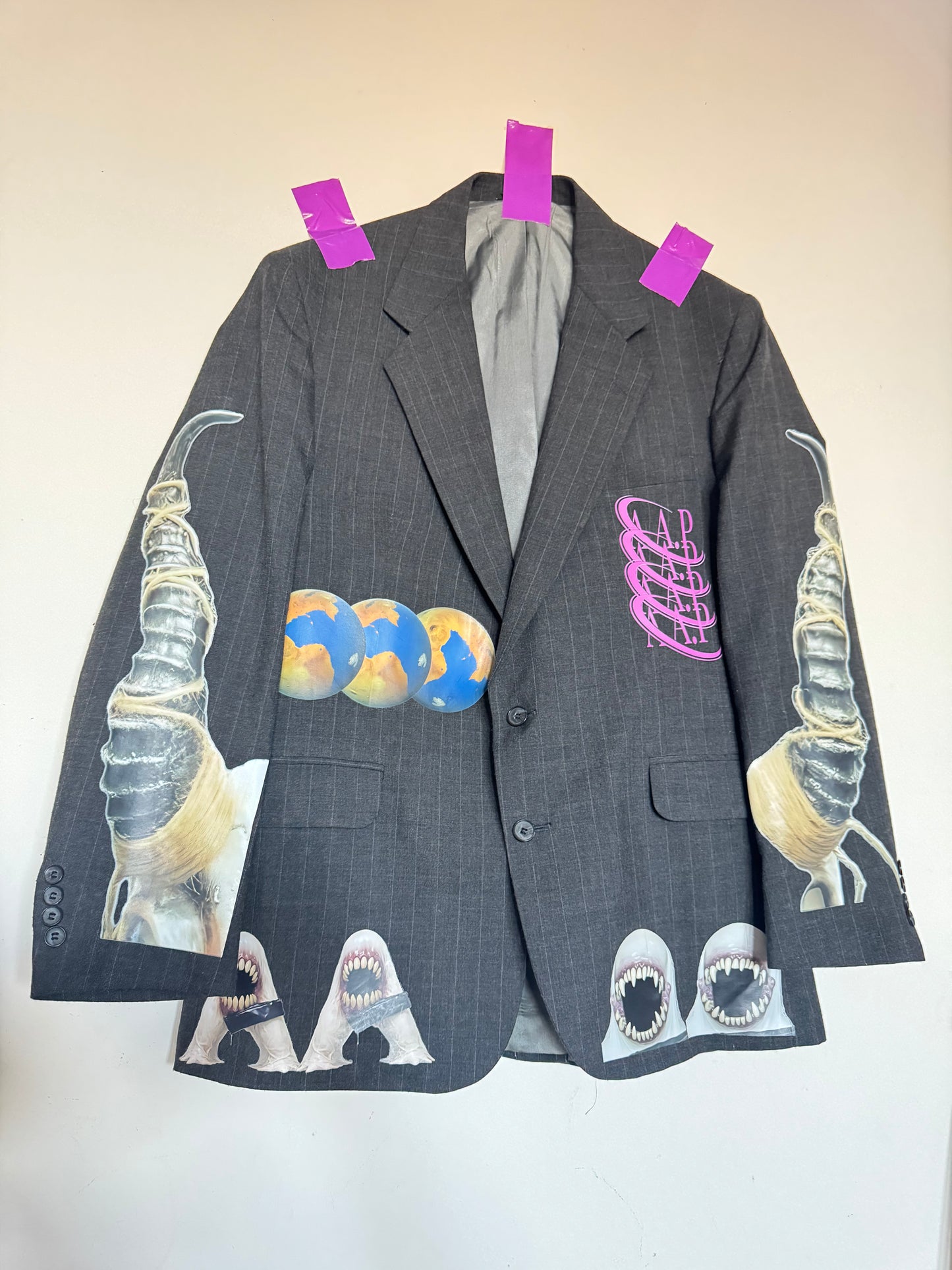 “New Generation” Wool Pinstripe Suit (Frenemies Collection)