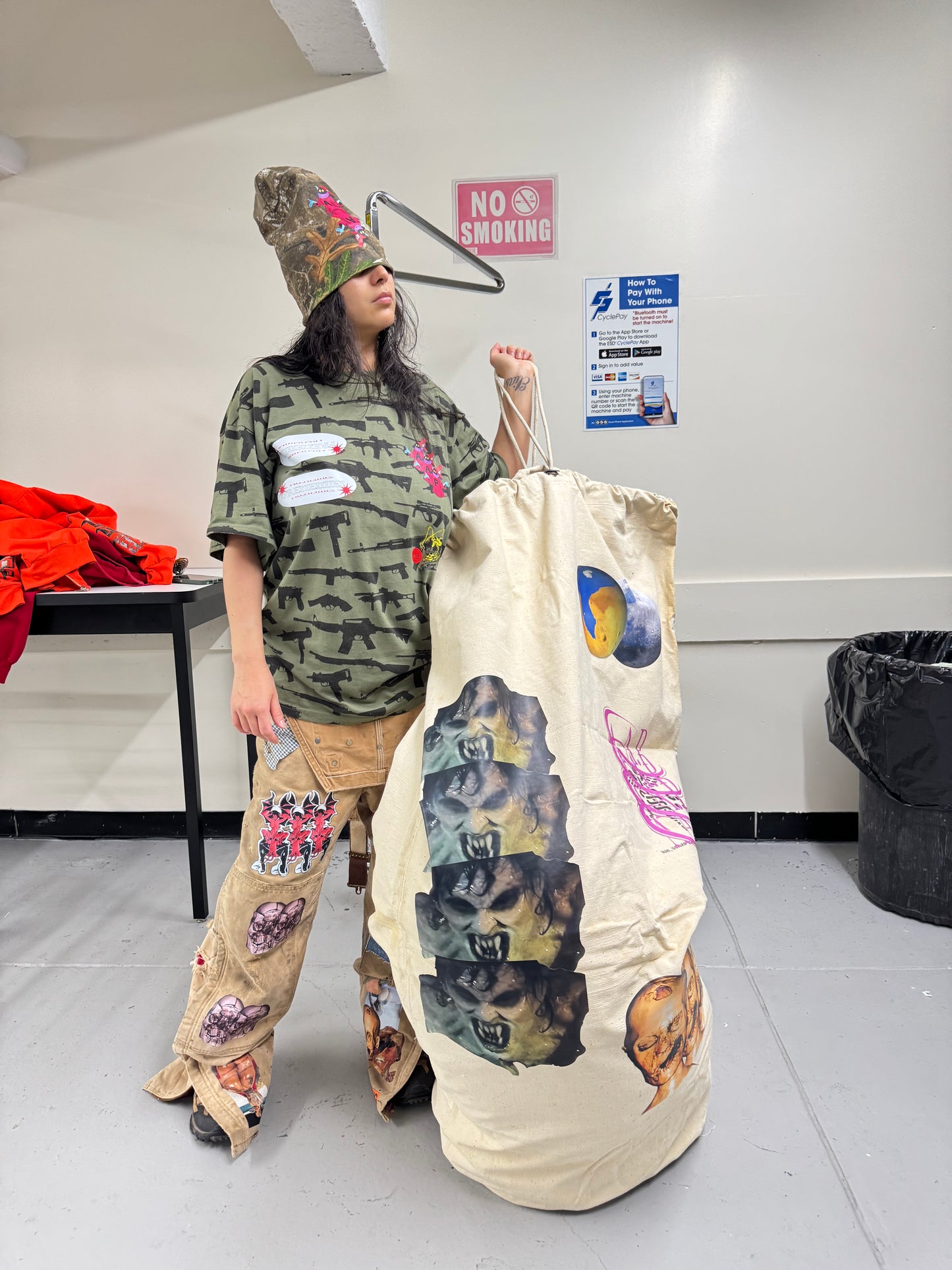 Gigantic laundry canvas AAP bag Sample (Frenemies collection)