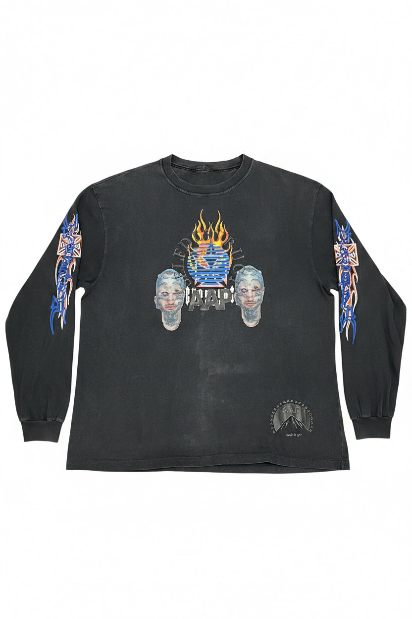 AAP self destruct long sleeve faded tee [Sample]