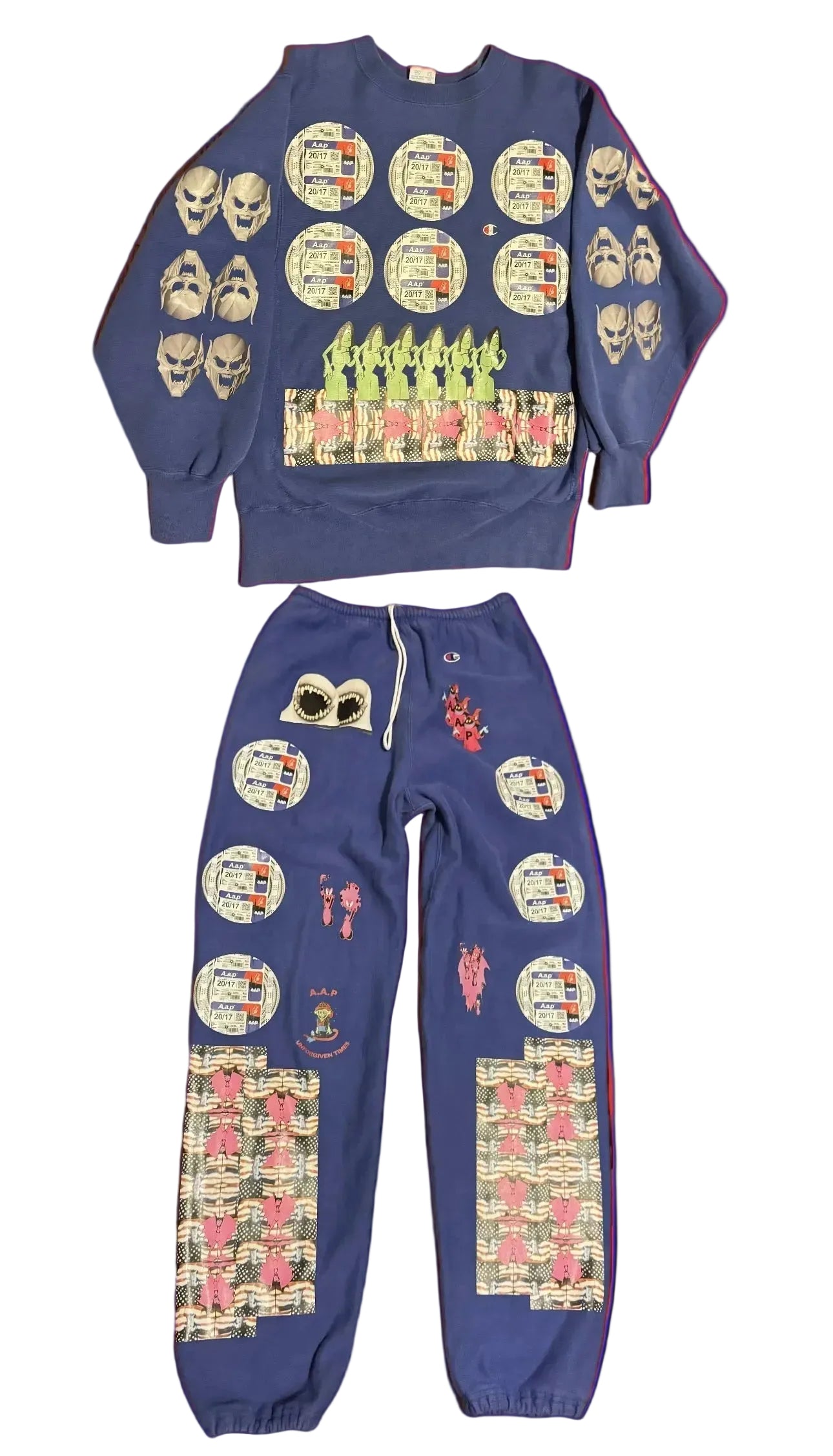 Frenemies true blue reverse weave sweatsuit