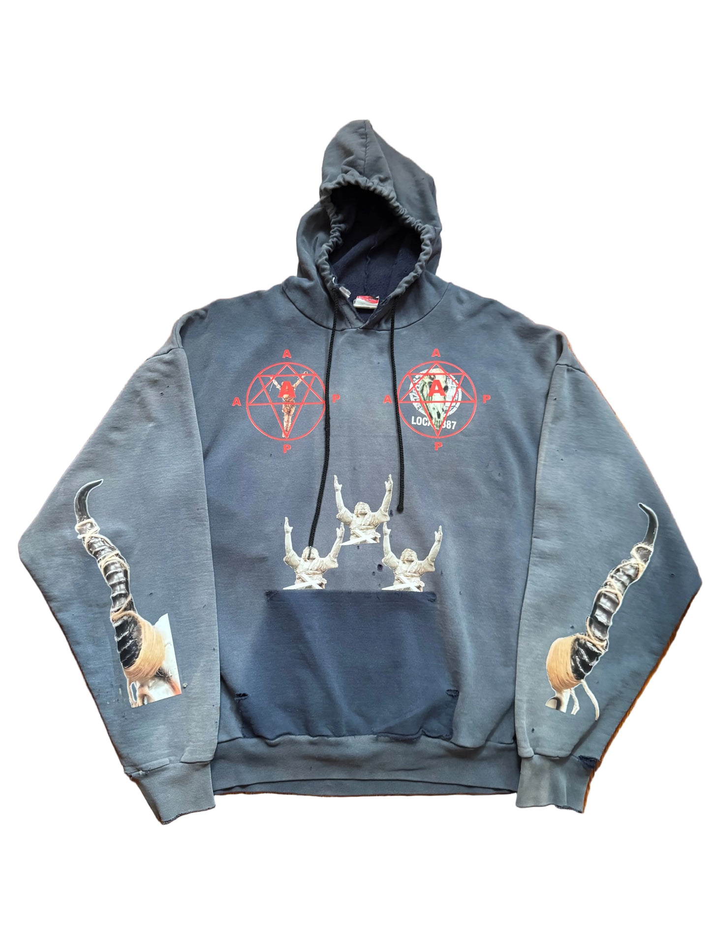AAP sun faded “sins are unforgivin” hoodie (Sample)