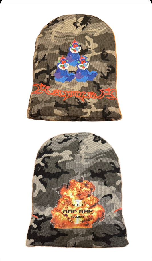 AAP street soldiers camo beanie (sample)